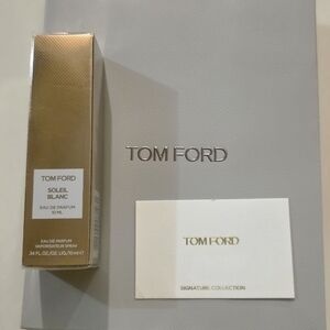 Tom Ford Soleil Blanc Gold Bottle with Signature Card